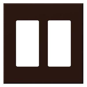 Lutron VWP-2R-BR Vareo, 2-Gang Wallplate in Brown, matte finish