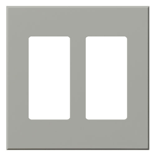 Lutron VWP-2R-GR Vareo, 2-Gang Wallplate in Gray, matte finish