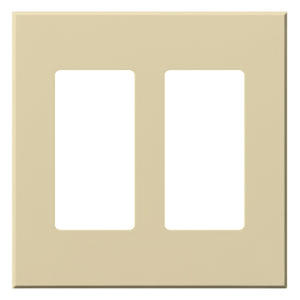 Lutron VWP-2R-IV Vareo, 2-Gang Wallplate in Ivory, matte finish