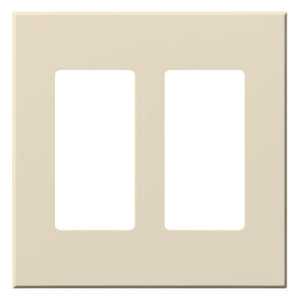 Lutron VWP-2R-LA Vareo, 2-Gang Wallplate in Light Almond, matte finish