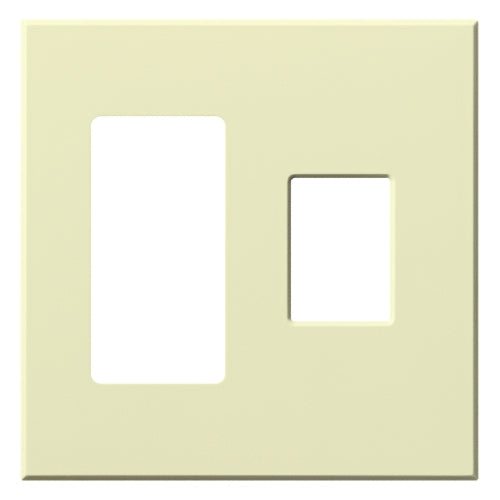 Lutron VWP-2RC-AL Vareo, 2-Gang Wallplate in Almond, matte finish