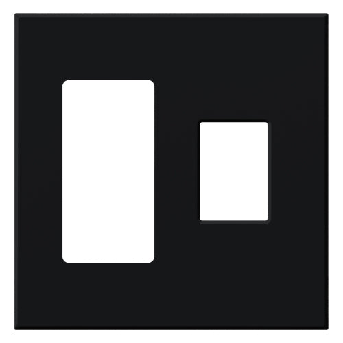 Lutron VWP-2RC-BL Vareo, 2-Gang Wallplate in Black, matte finish