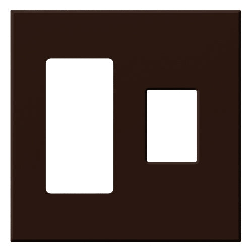 Lutron VWP-2RC-BR Vareo, 2-Gang Wallplate in Brown, matte finish