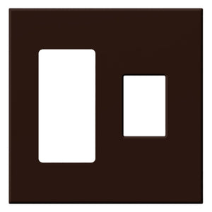 Lutron VWP-2RC-BR Vareo, 2-Gang Wallplate in Brown, matte finish