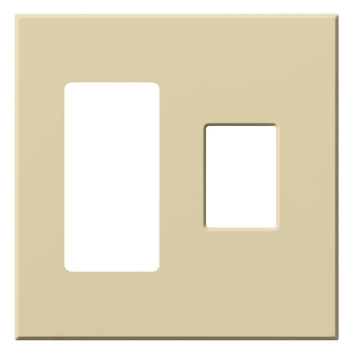 Lutron VWP-2RC-IV Vareo, 2-Gang Wallplate in Ivory, matte finish
