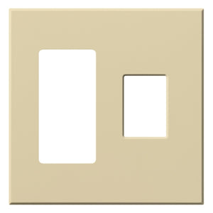 Lutron VWP-2RC-IV Vareo, 2-Gang Wallplate in Ivory, matte finish