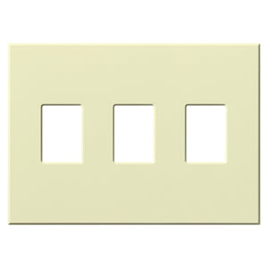 Lutron VWP-3-AL Vareo, 3-Gang Wallplate in Almond, matte finish