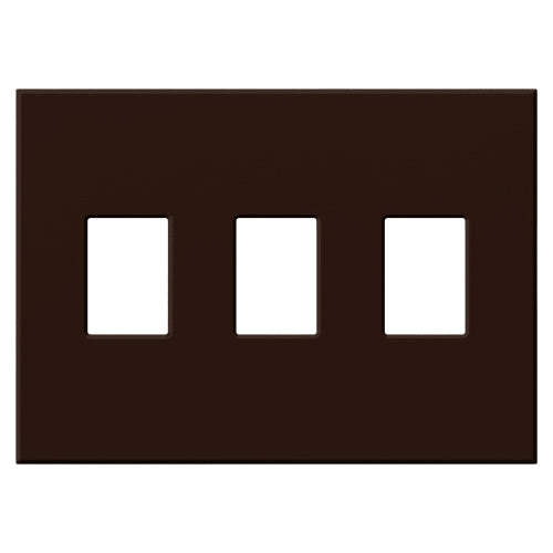 Lutron VWP-3-BR Vareo, 3-Gang Wallplate in Brown, matte finish