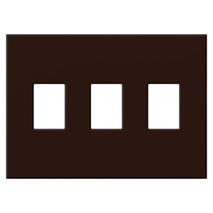 Lutron VWP-3-BR Vareo, 3-Gang Wallplate in Brown, matte finish