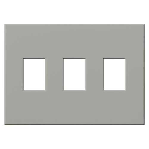 Lutron VWP-3-GR Vareo, 3-Gang Wallplate in Gray, matte finish