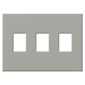 Lutron VWP-3-GR Vareo, 3-Gang Wallplate in Gray, matte finish