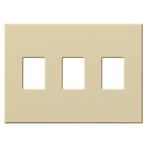 Lutron VWP-3-IV Vareo, 3-Gang Wallplate in Ivory, matte finish