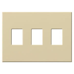 Lutron VWP-3-IV Vareo, 3-Gang Wallplate in Ivory, matte finish