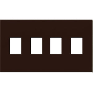 Lutron VWP-4-BR Vareo, 4-Gang Wallplate in Brown, matte finish