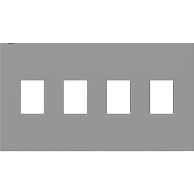 Lutron VWP-4-GR Vareo, 4-Gang Wallplate in Gray, matte finish