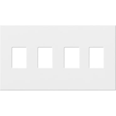 Lutron VWP-4-WH Vareo, 4-Gang Wallplate in White, matte finish
