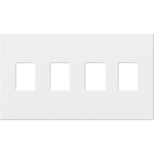 Lutron VWP-4-WH Vareo, 4-Gang Wallplate in White, matte finish