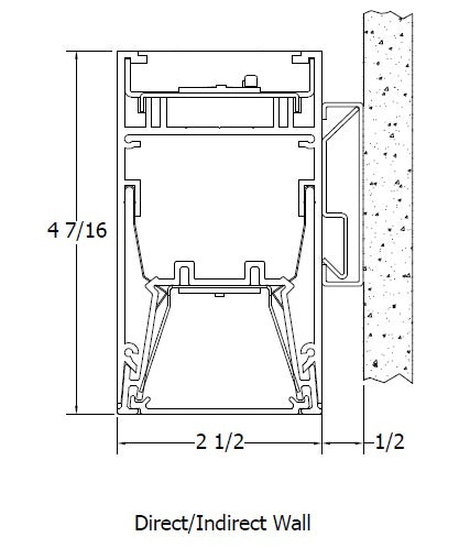 Mark Lighting S2LWID 8FT MSL8 80CRI 35K 1000LMF I80CRI I35K I1000LMF SCT MIN1 MVOLT WHT ZT 8' Slot 2 Direct/ Indirect Tunable White LED Pendant, 8' Section, 80 CRI, 3500K, Single Circuit, 120-277V, White Finish