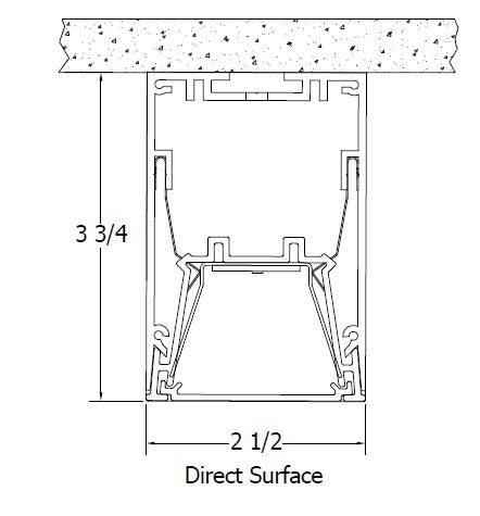 Mark Lighting S4LS 8FT MSL8 80CRI 35K 1000LMF MIN1 MVOLT WHT ZT 8' Slot 4 Surface Mount Tunable White LED Direct Pendant, 8' Section, 80 CRI, 3500K, 120-277V, White Finish