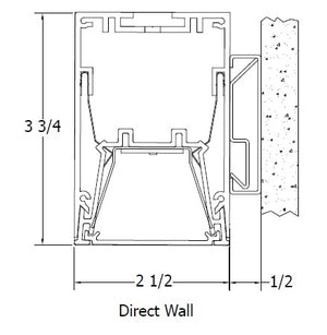 Mark Lighting S4LWD 8FT MSL8 80CRI 35K 1000LMF MIN1 MVOLT WHT ZT 8' Slot 4 Direct Wall Tunable White LED Pendant, 8' Section, 80 CRI, 3500K, 120-277V, White Finish