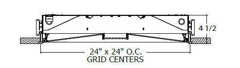 Mark Lighting WHSPR LCTR 2X2 80CRI 35K 4000LM MIN10 MVOLT SWC ZT 2'x2' Whisper LED Troffer with Luminous Center, 80 CRI, 3500K, 4000 Lumens, Constant Current Dimming to 10%, 120-277V, Soft White Acrylic Shielding, 0-10V