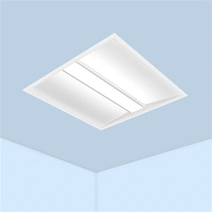 Mark Lighting WHSPR LCTR 2X2 80CRI 40K 4000LM MIN10 MVOLT SWC ZT 2'x2' Whisper LED Troffer with Luminous Center, 80 CRI, 4000K, 4000 Lumens, Constant Current Dimming to 10%, 120-277V, Soft White Acrylic Shielding, 0-10V