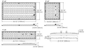 Metalux 14CGRK-L3C3-UNV-MP4 1'x4' LED Backlit Panel Retrofit Kit, Selectable Lumens, Selectable CCT 3500K/4000K/5000K
