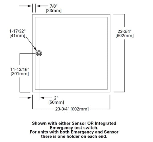 Metalux 22FPX-32-EL10WSD-L850 2'x2' LED Flat Panel, 3200 Lumens, 120-277V, 10W Emergency Battery Pack with Self-Diagnostics, 80 CRI, 5000K
