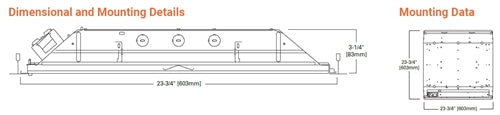 Metalux 22GR-LD5-32-F1-UNV-EL14W-L835-CD1-U 2'x2' LED Recessed Troffer, 3200 Lumens, 120-277V, 80 CRI, 3500K, 14W Emergency Battery Pack, 0-10V 10-100% Dimming