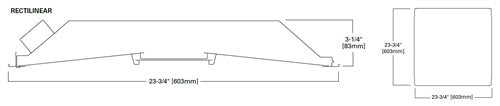 Metalux 22RLN-LD5-25-UNV-EL7W-L835-A3/8-5/18GDIM-CD1-U 2'x2' LED Recessed Specification Grade Rectilinear Shielding, 2500 Lumens, 120-277V, 7-Watt, Emergency Battery Pack, 3500K, 3/8" Flex with 0-10V Dimming Leads, 0-10V Driver, Unit Pack