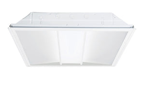 Metalux 22RLN-LD5-40-EL7W-L83050-W2A1-U 2'x2' LED Recessed Specification Grade Rectilinear Shielding, 4000 Lumens, 7W Emergency Battery Pack, 80CRI, 3000K-5000K White Tuning, 0-10V Driver