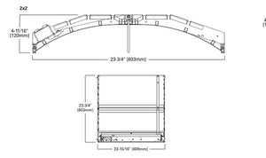 Metalux 22SRA-LD2-29-C-UNV-L850-CD1-PL-U 2'x2' Skyridge Troffer LED, Air Vented, 2900 Lumens, Curved Reflector, 120-277V, 80 CRI, 5000K, 0-10V Driver, Pearl, Unit Pack 
