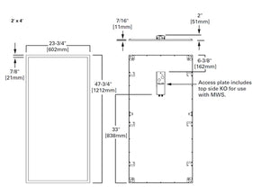Metalux 24FP4740C-EL14W 2' x 4' General LED Panel, 41W, 4000K, 80 CRI, 4712 Lumens with Emergency battery back up