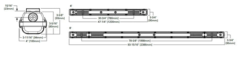 Metalux 4APVTLD-SL3C3 4' LED Industrial Vaportite, 80 CRI, 3500K, 4000K, 5000K Selectable CCT, Selectable Lumens, 0-10V Dimming