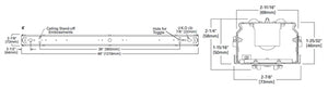 Metalux 4SNLED-LD5-32SL-UNV-EL14W-L835-CD1-U 4' Linear LED Striplight, 3200 Lumens, 120-277V, 14W Emergency Battery Backup, 3500K, 80 CRI, 0-10V Dimming Driver to 10%