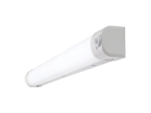 Metalux 4SWLED-48HL-LW-UNV-EL14W-L840-CD1-U 4' Surface and Wall LED Light, 4800 Lumens, Full Frost Lens Wide Optic, 120-277V, 14W Emergency Battery Pack, 4000K Color Temperature, 0-10V Dimming, 1 Driver