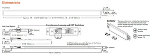 Metalux 8RBG6-SL1-L8SCT3 4 3/16" Aperture Slot, 6" Grid Spacing, 8' Length, Lumen and CCT Selectable, 10% - 100% 0-10V Dimming