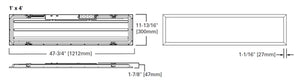 Metalux 14CGTS-L3C3 1'x4' LED Backlit Panel, Selectacble Lumens, Selectable CCT 3500K/ 4000K/ 5000K