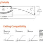 Metalux 22CZ2-24HE-UNV-L840-CD1-U 2'x2' Cruze LED, High Efficacy, 2400 Lumens, 120-277V, 4000K, 0-10V 1%-100% Dimming