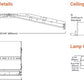 Metalux 24EN-LD2-45-UNV-L835-A3/8-4/18GDIM-CD1-U 2'x4' Encounter LED, WaveStream, 4500 Lumens, 85 CRI, 3500K, UNV 0-10V 1%-100% Dimming with 3/8" Flex Dimming Leads