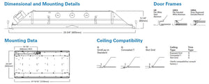 Metalux 24GR-LD5-120-F1-UNV-L835-CD2-U 90.1W 2'x4' LED Recessed Troffer, 12000 Lumens, 120-277V, 80 CRI, 3500K, 0-10V 10%-100% Dimming