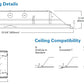 Metalux 24GR-LD5-180-F1-UNV-L835-CD2-U 144.2W 2'x4' LED Recessed Troffer, 18000 Lumens,120-277V, 80 CRI, 3500K, 0-10V 10%-100% Dimming