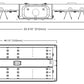 Metalux HBLED-LD5-24SE-W-UNV-L840-EL14W-CD2-U 20" x 48" LED High Bay Efficiency Luminaire, 24000 Lumens, Wide Distribution, 120-277V, 4000K, 0-10V Dimming, with Emergency Battery back up