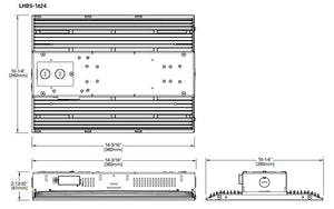 Metalux LHBS-1824-UNV-L84050-U Linear Lensed High Bay, 18000 and 24000 Selectable Lumens, 120-277V, 4000K and 5000K CCT Selectable, 0-10V Dimming Driver