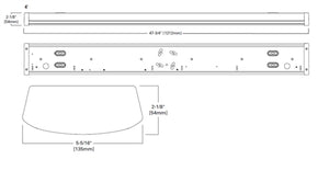 Metalux 4NW35C3R 4' LED Wraparound with Selectable CCT 3500K, 4000K, 5000K, 3500 Lumens, 120-277V
