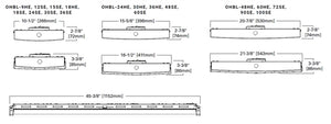Metalux OHBL-72SE-MCL-UNV-L840-CD-SVPD3-U 4' LED High Bay, 72000 Lumens, Standard Efficacy, Medium Clear Distribution, 120-277V, 80 CRI, 4000K, 0-10V Dimming, Occupancy and Daylight Dimming Sensor