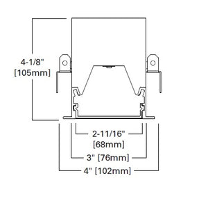 Metalux 8RCG-4-56D-L840-U 8' LED Linear Recessed, 560 Lumens per Feet, 80 CRI, 4000K, 120-277V