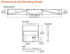 Metalux 22RTC4840 38W 2' x 2' LED Recessed Troffer, 4000K, 4889 Lumens