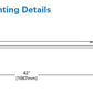 Metalux 4SHP4540R 42.9W 44" Shoplight LED, 4500 Lumens, 4000K, 120V