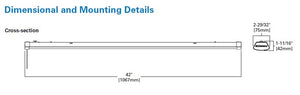 Metalux 4SHP4540R 42.9W 44" Shoplight LED, 4500 Lumens, 4000K, 120V
